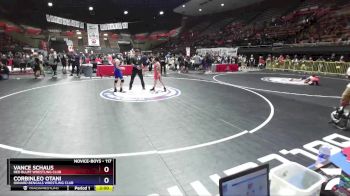 117 lbs Champ. Round 1 - Vance Schaus, Red Bluff Wrestling Club vs Corbinleo Otani, Oxnard Bengals Wrestling Club