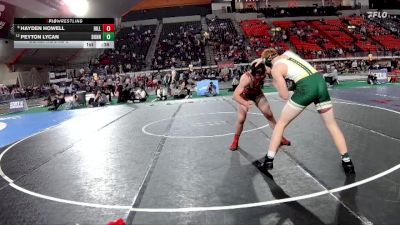 5A 190 lbs Cons. Round 2 - Hayden Howell, Hillcrest vs Peyton Lycan, Bonneville