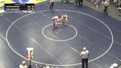 119 lbs Round Of 16 - Alayna DuFour, Dubois vs Alex Tarantino, Bloomsburg