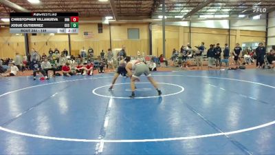 149 lbs Cons. Round 5 - Christopher Villanueva, Unattached vs Josue Gutierrez, Clackamas Community College