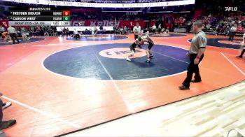 2A 106 lbs Cons. Round 2 - Carson West, Sycamore (H.S.) vs Treyden Diduch, Freeport (H.S.)