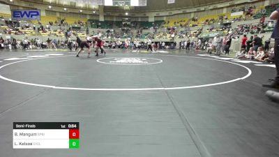 165 lbs Semifinal - Brayden Mangum, Springdale Youth Wrestling Club vs Logan Kelsoe, Cyclone Youth Wrestling