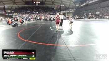 Girls 1B/2B/1A/2A 135 Quarterfinal - Lia Hornby, W. F. West (Girls) vs Leslie Sanchez Guerrero, Ephrata (Girls)