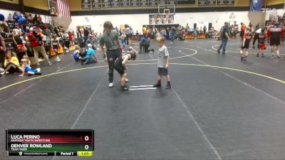 53 lbs Round 4 - Luca Perino, Eastside Youth Wrestling vs Denver Rowland, Team Tiger