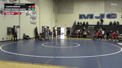 165 lbs Champ. Round 1 - Austin Simmons, Fresno City College vs Anthony Reynolds- Villegas, Modesto College