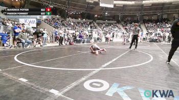 49 lbs Consi Of 32 #2 - Maverick Potter, Weatherford Youth Wrestling vs Paeson Forrest, Northeast Take Down Club