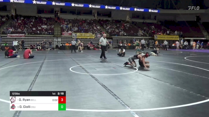 125 lbs Quarterfinal - Damion Ryan, Bellarmine vs Dominic Ciolli, Ohio ...