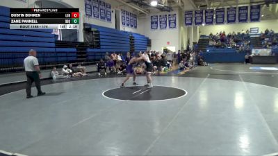 174 lbs 1st Place Match - Zane Pannell, University Of Dubuque vs Dustin Bohren, Loras