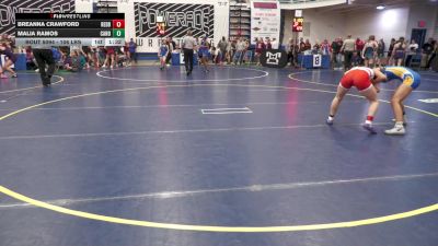 106 lbs Round Of 16 - Breanna Crawford, Redbank WC vs Malia Ramos, Canon-McMillan