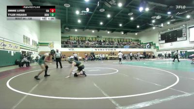 138 lbs Champ. Round 1 - Tyler Higashi, Schurr vs Jimmie Lutes, Foothill (Santa Ana)
