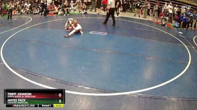 70 lbs Cons. Round 2 - Hayes Pack, Cougars Wrestling vs Tripp Johnson, South Sevier Jr. Wrestling