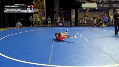 75 lbs Quarters - Isaac Benedict, Sebolt Wrestling Academy vs Brooks Horwath, Team Donahoe Wrestling Club