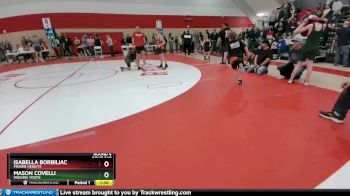 92-101 lbs Round 4 - Isabella Borbiliac, Prairie Heights vs Mason Covelli, Wiggins Youth