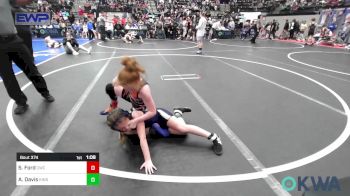 75 lbs Rr Rnd 3 - Saylor Ford, Cowboy Wrestling Club vs Ava Davis, Kingfisher