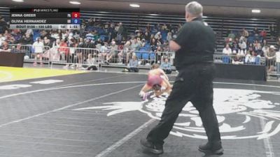 100 lbs Round Of 16 - Jenna Greer, PA vs Olivia Hernandez, OR