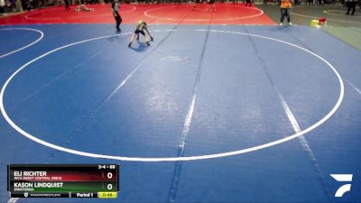 68 lbs Cons. Round 3 - Kason Lindquist, Owatonna vs Eli Richter, WCA (West  Central Area)