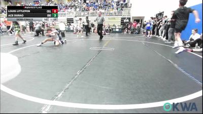 64 lbs Semifinal - Louis Littleton, Collinsville Cardinal Youth Wrestling vs Ace Durao, Bartlesville Wrestling Club