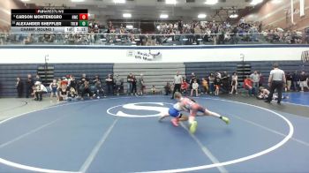 76 lbs Champ. Round 1 - Carson Montenegro, Homedale Wrestling Club vs Alexander Sheffler, Team Real Life Wrestling