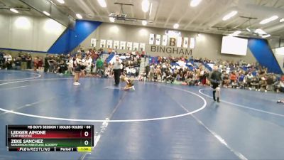 88 lbs Quarterfinal - Zeke Sanchez, Sanderson Wrestling Academy vs Ledger Aimone, Team Prestige