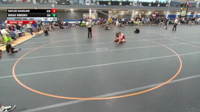 150 lbs Champ. Round 2 - Diego Ribeiro, Unattached vs Gatlin Hassler, Burnett Trained Wrestling