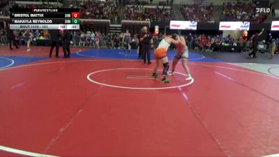 151 lbs Cons. Semi - Makayla Reynolds, Team Real Life vs Bristol Mattix, Frenchtown Wrestling Club