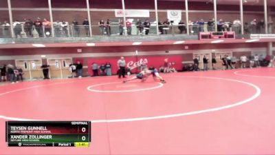 160 lbs Semifinal - Xander Zollinger, Skyline High School vs Teysen Gunnell, North Fremont High School