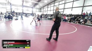 110 lbs Quarterfinal - Sadie Rhoades, Uintah vs Jenna Olsen, Hunter