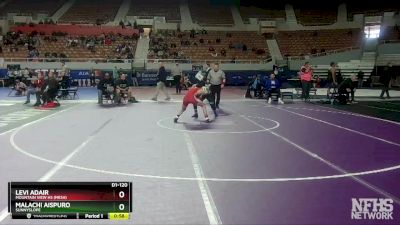 D1-120 lbs Cons. Round 2 - Malachi Aispuro, Sunnyslope vs Levi Adair, Mountain View Hs (Mesa)