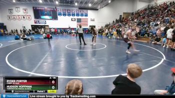 95 lbs Champ. Round 1 - Hudson Hoffman, Torrington Middle School vs Ryder Porter, Carey Jr High