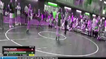 85 lbs Semis (4 Team) - ALLIYA WALKER, Alabama Elite Gold vs Saya Hongmoungkhoune, Big Money Movin