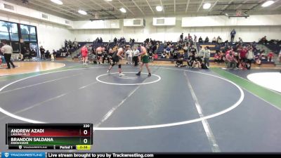 220 lbs Cons. Round 4 - Brandon Saldana, Eisenhower vs Andrew Azadi, Laguna Hills