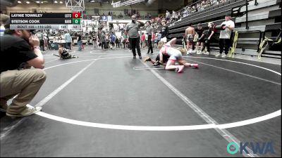 110 lbs Consi Of 4 - Laynie Townley, Lone Grove Takedown Club vs Stetson Cook, Harrah Little League Wrestling