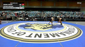 174 lbs Consi Of 16 #1 - Ezekiel Hueter, UNATT-Hope International vs Nathan Vasquez, Cal Poly Humbolt