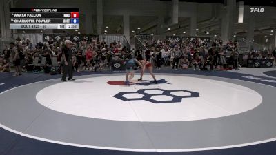 50 lbs Cons. Round 5 - Anaya Falcon, Titan Mercury Wrestling Club (TMWC) vs Charlotte Fowler, Boilermaker RTC