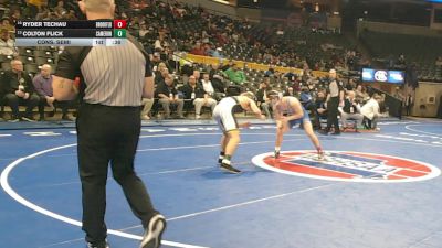 132 Class 1 lbs Cons. Semi - Ryder Techau, Brookfield vs Colton Flick, Cameron