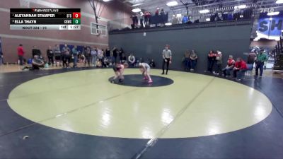 73 lbs Cons. Semi - Aleyannah Stamper, Small Town Grims vs Ella Thayn, Challis Blackheart Wrestling Club