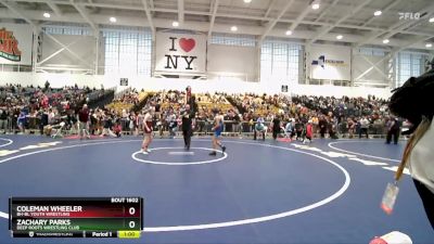 113 lbs Cons. Round 2 - Zachary Parks, Deep Roots Wrestling Club vs Coleman Wheeler, BH-BL Youth Wrestling