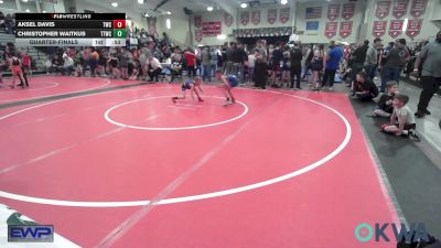 55 lbs Quarterfinal - Aksel Davis, Tahlequah Wrestling Club vs Christopher Waitkus, Team Tulsa Wrestling Club