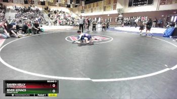 71 lbs Round 3 - River Kovacs, Poway Elite vs Davien Kelly, Peterson Grapplers