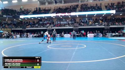 189 lbs Champ. Round 1 - Carlos Sandoval, Mt. Edgecumbe High School vs Peter Calugan, Sand Point High School