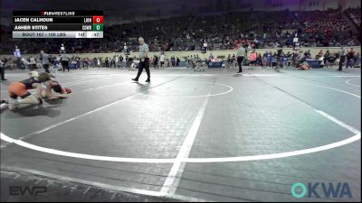 100 lbs 7th Place - Jacen Calhoun, Lions Wrestling Academy vs Asher Stites, Cowboy Wrestling Club
