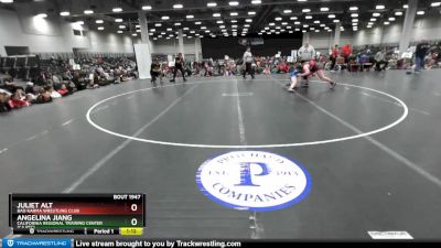 155 lbs 1st Place Match - Angelina Jiang, California Regional Training Center (CA RTC) vs Juliet Alt, Bad Karma Wrestling Club