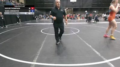 207 lbs Quarterfinal - Kaylee Thompson, High School vs Siara Arrington, Ottawa University