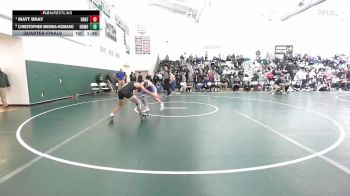 132 lbs Quarterfinal - Matt Bray, Brookfield/Shepaug vs Christopher Medina-Romano, Notre Dame-West Haven