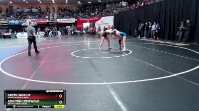 132G Quarterfinal - TARYN WRIGHT, Wasilla High School vs Ashlynn Lonewolf, Bethel High School