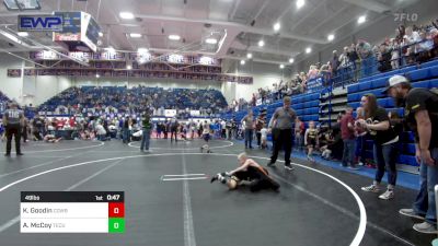 49 lbs Consi Of 16 #1 - Krue Goodin, Cowboy Wrestling vs Asher McCoy, Tecumseh Youth Wrestling