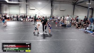 38 lbs Quarterfinal - Chaos Vasquez, Fort Stewart Wrestling vs Colten Strickland, Compound Wrestling