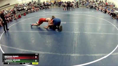 175 lbs Semis & 1st Wrestleback (8 Team) - Landon Weaver, Team Arizona vs Brogan Parks, Indiana Blue