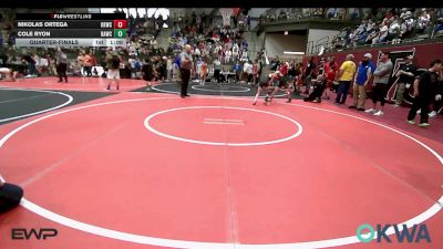 73 lbs Quarterfinal - Nikolas Ortega, Keystone Kids Wrestling Club vs Cole Ryon, Broken Arrow Wrestling Club