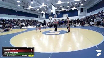 144 lbs Cons. Round 2 - Sebastian Nieto, El Dorado vs Logan Paquette, Pacifica Garden Grove